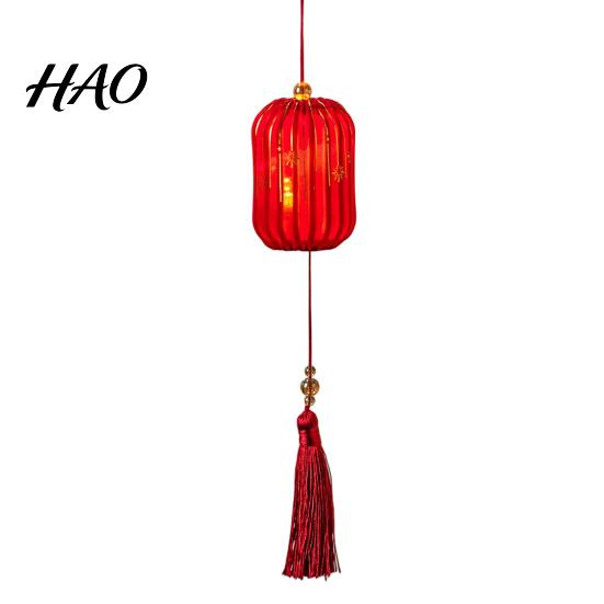 Hanfu Accessory Lanterns Traditional Mini Chinese Lantern with LED Light, Handheld Middle Auspicious Home Decor Autumn Festival for Spring Festival,
