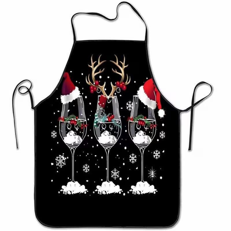 Modern Minimalist Polyester Apron With Geometric Abstract Pattern For Home Cooking And Kitchen Use