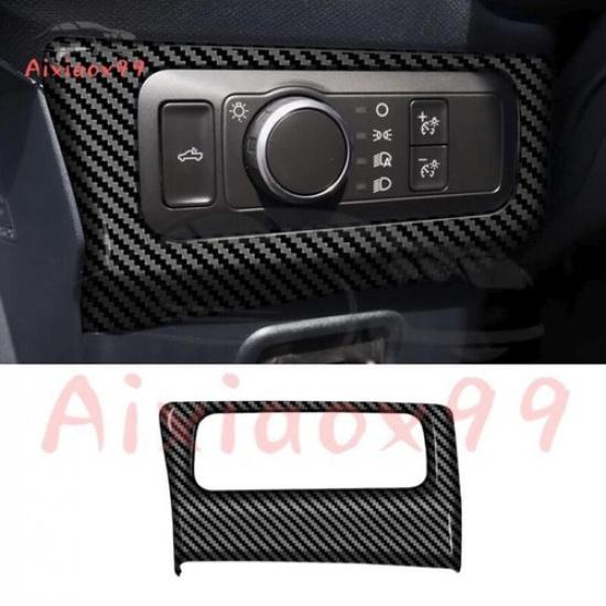 ABS Carbon Fiber Headlight Switch Panel Trim Cover For FORD Maverick -