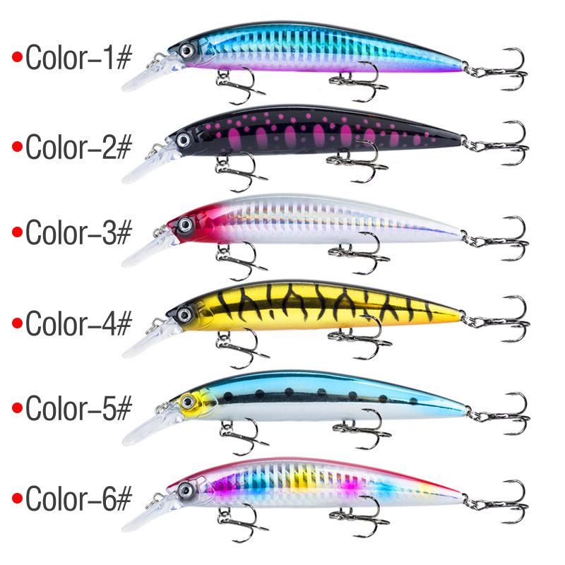 1Pc 130Mm/36G Simulation Minnow Fishing Lure Laser Engraving Long Casting Hard Lure With 3 Treble Hooks Wobble Fishing Tackles