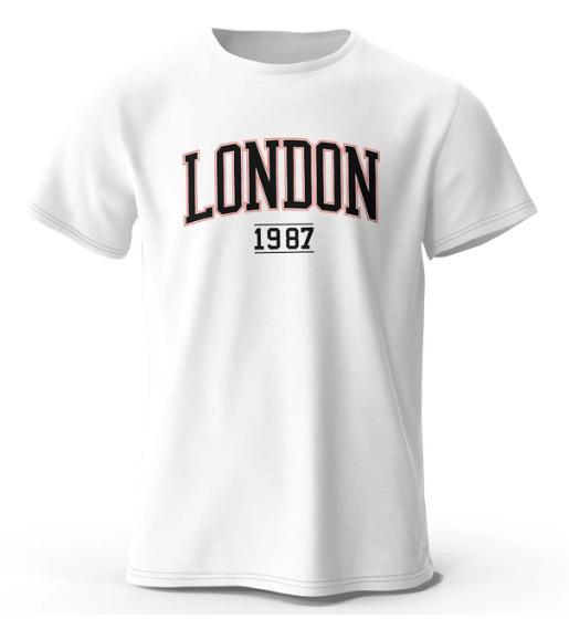 London 1987 Vintage Sports Short Sleeve 3D Print T-Shirt Men's and Women's Extra Large T-Shirt directly from the manufacturer