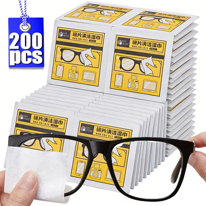 Eyeglass Cleaning Wipes Disposable Anti Fog Lens Pads Quick Dry Streak Free for Glasses Camera Phone Remove Dust Oil