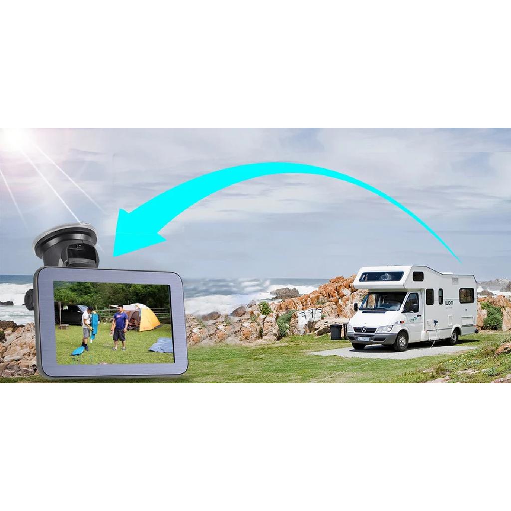 WIFI Wireless Rear View Backup Camera Solar Powered Energy Magnet Reverse Cam with AHD 5"  Monitor for Camper Truck Trailer