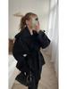 2025 Spring-Autumn Solid Color Belted Short Trench Coat
