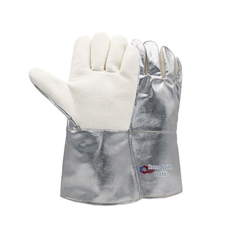 Anbaili ABL-S533 Högtemperatur 350° Aluminiumfolie Aramid Värmeisolering Flamskyddande Handskar