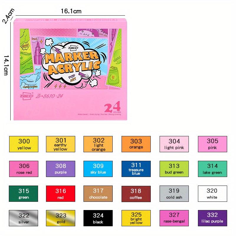 Conjunto de 18-84 canetas marcadoras de tinta acrílica, caneta marcadora à base de água com ponta macia, ponta de pincel macio, tons de pele, marcadores de arte para pedras, azulejos, vidro, cerâmica, madeira