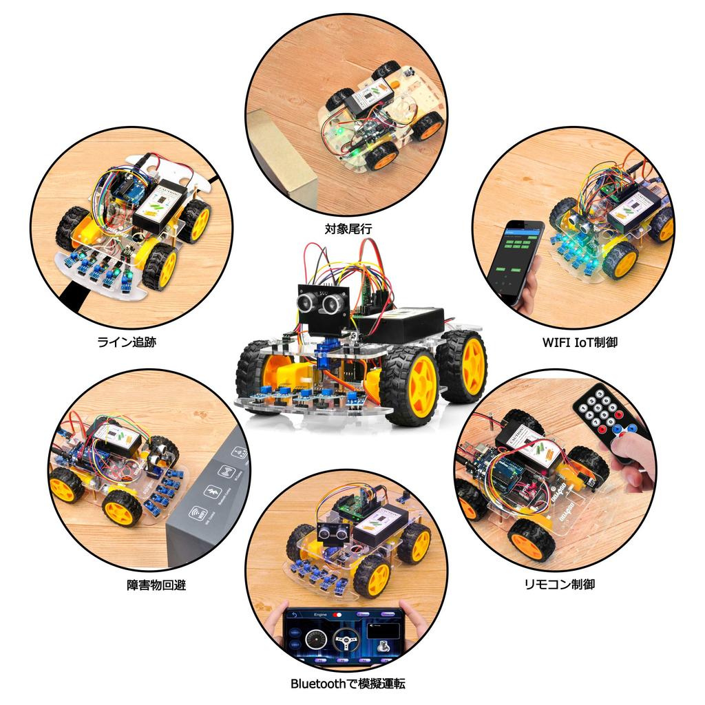 OSOYOO Open Source Robot Car Electronics Starter Kit with Arduino Ultrasonic Obstacle and Android App Educational Robot Tutorial, Measurement,