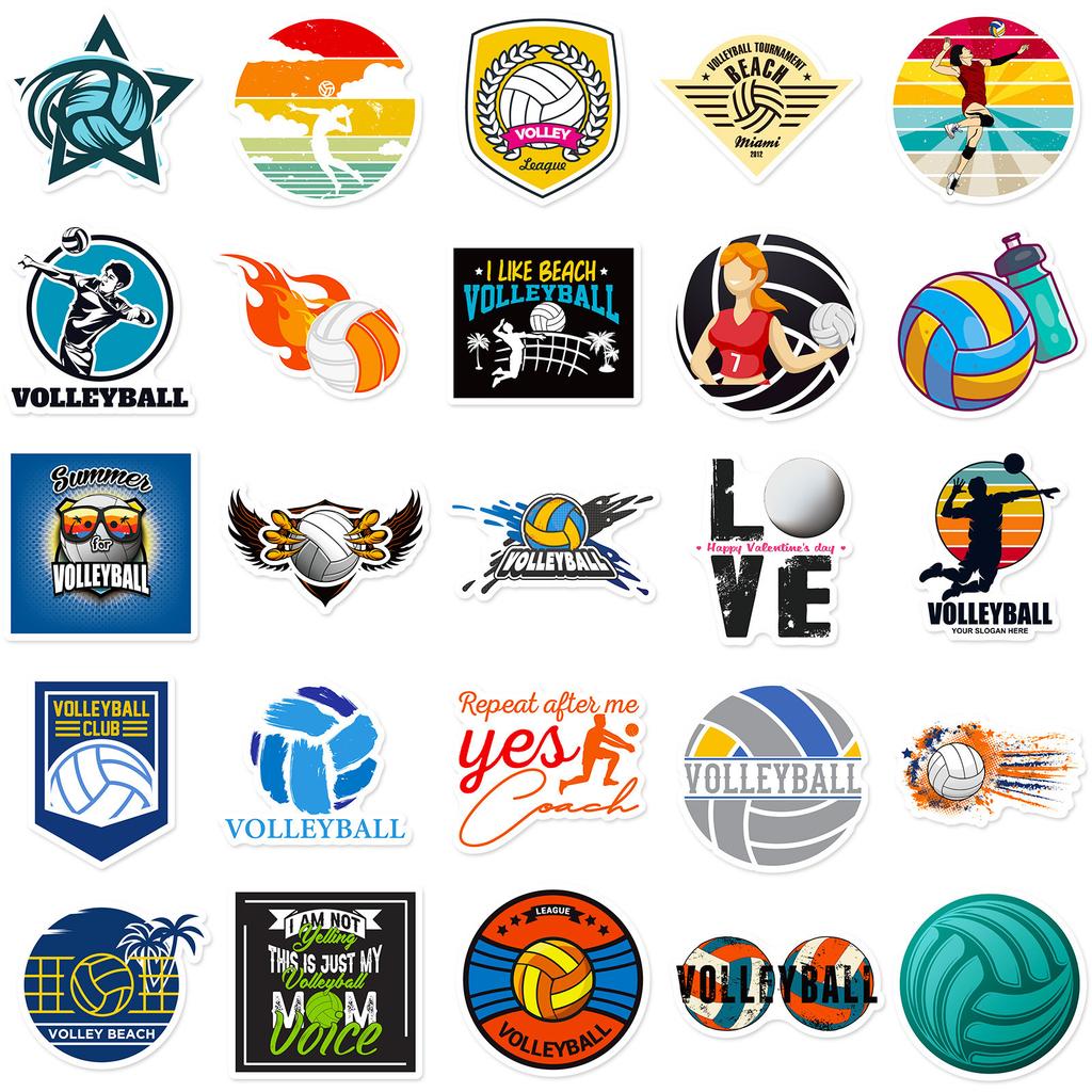 50 Volleyball Graffiti Stickers Personalized Decorative Suitcase Notebook Waterproof and Removable Stickers