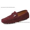 Men's Large Slip-on Cowhide Loafers - Lightweight Matte Leather Office Shoes
