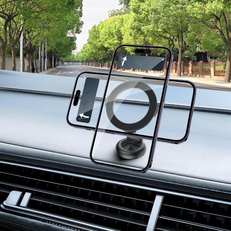 360 Degree Rotation Magnetic Phone Holder For Car Hands Free Phone Car Holder Mount Dash Phone Mount Fit For All Smartphone