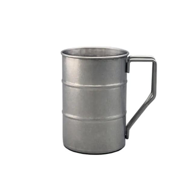 

13Oz Industrial Style Beer Mugs with Handle, 304 Stainless Steel Tankard Stein, Cups for Coffee Milk Tea 380ml