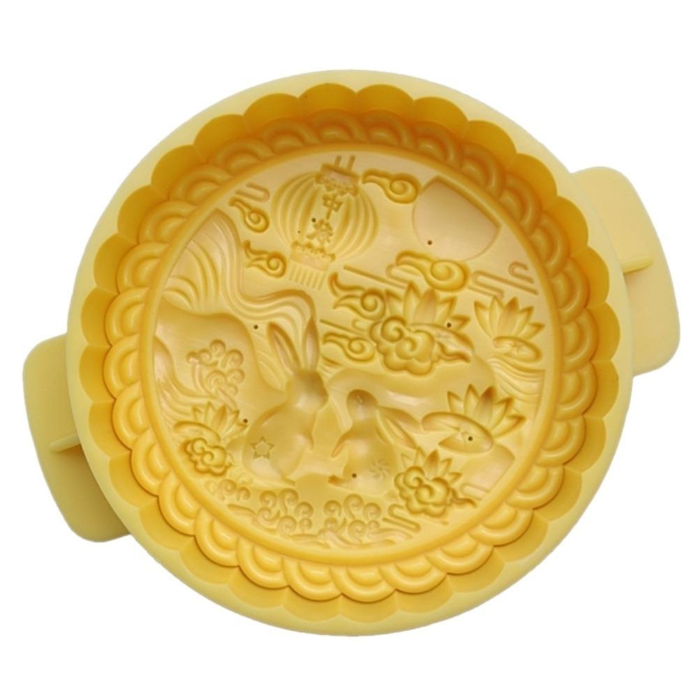 Round Large Moon Cake Mold Plastic Pastry Decoration Cantonese Style   DIY