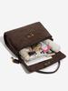 Suede Messenger Tote: Large Commuter Crossbody Handbag for Laptops