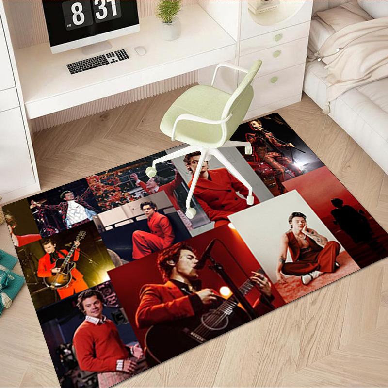 1Pc Harry Styles Print Rug - home decoration Carpet For Living Room Bedroom Flooring Computer Chair Area Rug