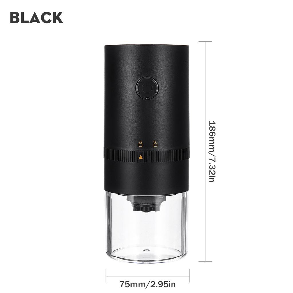 Electric Coffee Grinder Cafe Automatic Coffee Beans Mill Espresso Coffee Machine Maker for Travel Home Portable USB Rechargeable 13W 1250 mAh