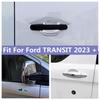Shiny Style Rearview Mirror / Side Door Handle / Rear Door Handle Bowl Cover Trim For Ford TRANSIT 2024 2025 Accessories