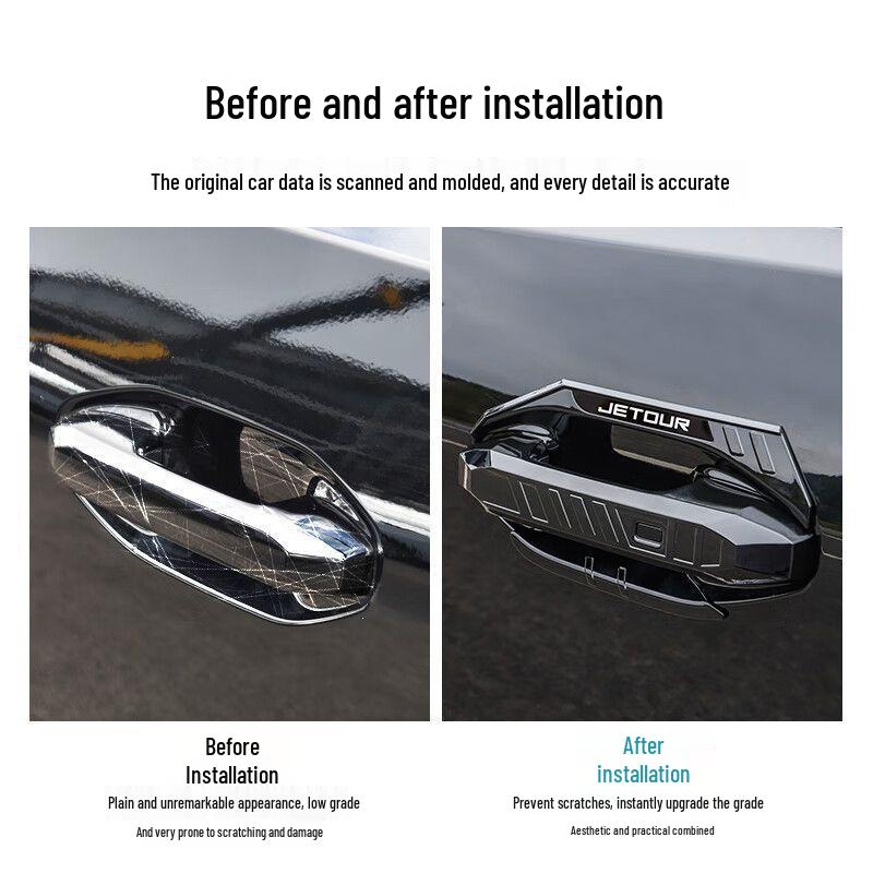 Jetour Traveler ShanHai T2 Car Door Handle Cover & Tailgate Decorative Sticker Set.