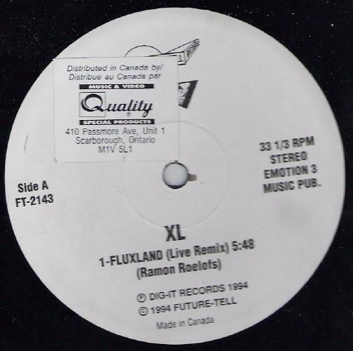 Виниловая пластинка XL Fluxland FT2143 Future Tell 1994 Канада Танцевальная Электроника Б/у
