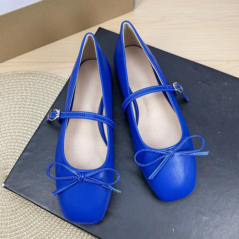 Fashion Flat Shoes for Women 2025 Spring and Autumn French Mary Jane New Flat Black Plus Size Women's Shoes 42 43 44 Loafers Ladies