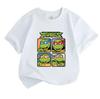 Kids Boys Girls 100% Cotton Crew Neck Short Sleeve T-Shirt, Classic Four Cool Comic Character Print Casual Summer Soft Breathable Tops for Daily Wear