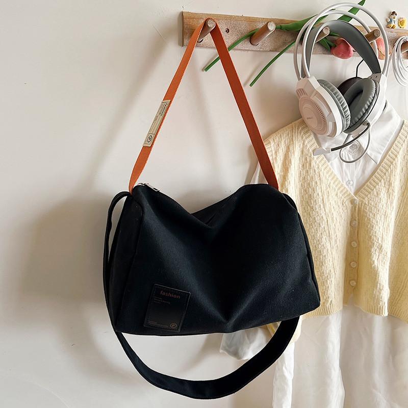 Fashionable Versatile Large Canvas Handbag For Women With Soft Comfortable Double Straps