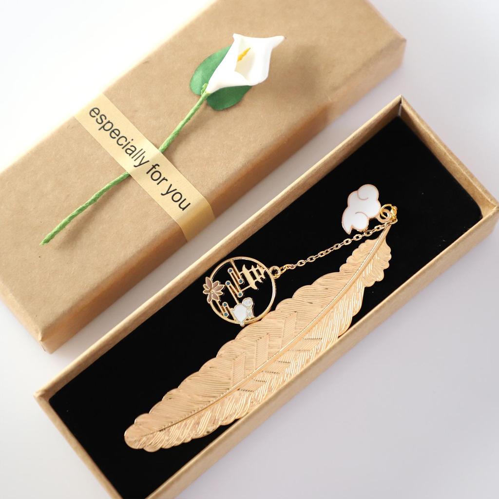 Koi Palace Metal Bookmark - Chinese Style Graduation, Birthday & Valentine's Gift for Girls & Boys