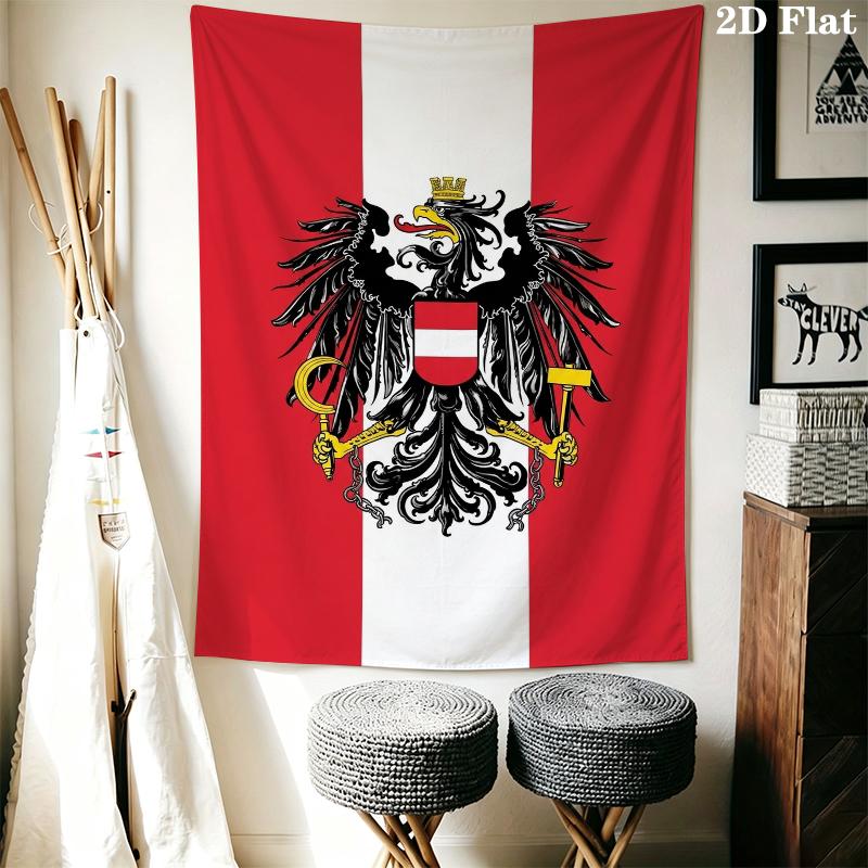 Republik Österreich Wandteppich Ästhetischer Wandbehang Bedruckter Stoffdecke Dekorative Wandteppiche für Schlafzimmer Wohnzimmer Heimdekoration