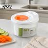 Kitchen Tool for Vegetables Vegetable Salad Spinner Manual Quick Drying Fruit Washer Multi Functional with Dehydrator Slicing Blade Design,