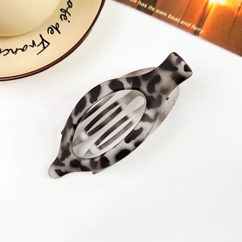 Oval Matte Claw, Laid-back Style Back of The Head Updo Shark Clip Ponytail Large Duckbeak Clip Hair Accessory