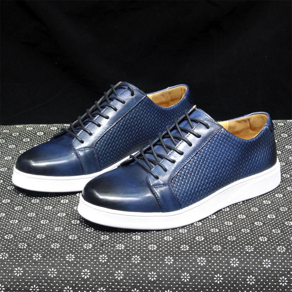 Fashion Men's Classic Derby Casual Shoes Cow Genuine Leather Lace-Up Comfortable Driving Sneakers Flat Original Style for Men