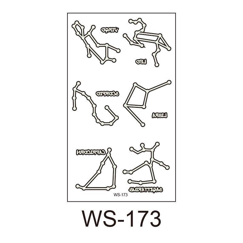 

Электрический слог, водостойкая синяя светящаяся в темноте наклейка-тату, маленькая свежая радужная татуировка, наклейка для вечеринки, наклейка на лицо