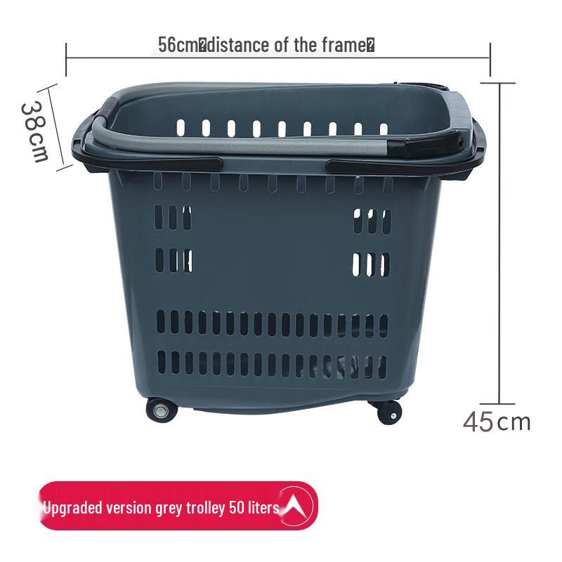 

Пластиковая тележка для покупок на колесах