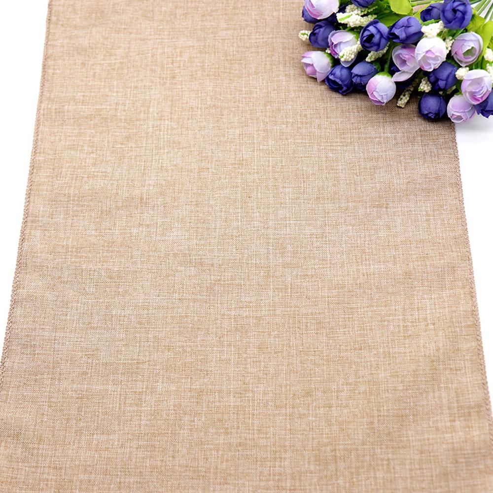 Natural Burlap Restaurant Linen Wedding Banquet Table Runner Table Cover Tablecloth Home Decoration