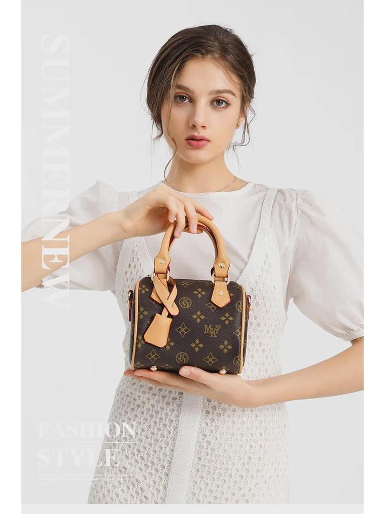 MKF Women's Printed Mini Shoulder Bag, 2023 Fashion Trend Boston Style Messenger Bag