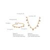 Yhpup Luxury Shiny Cubic Zirconia Chain Stainless Steel Aesthetic Necklace Bracelet Waterproof Fashion Jewelry Women Party Gift