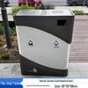 Commercial Large Stainless Steel Outdoor Trash Can for Parks and Streets