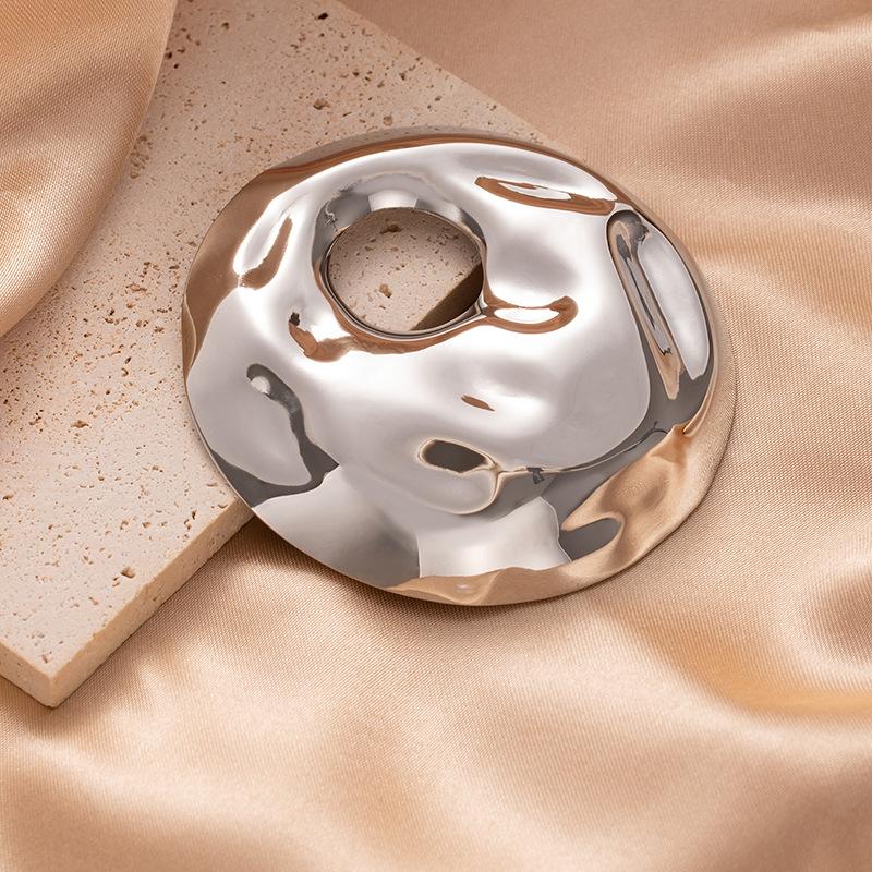 Thousands Of Calls Half Face Anti-Light Stainless Steel Brooch Collection Wind Halloween Texture Titanium Steel Pin