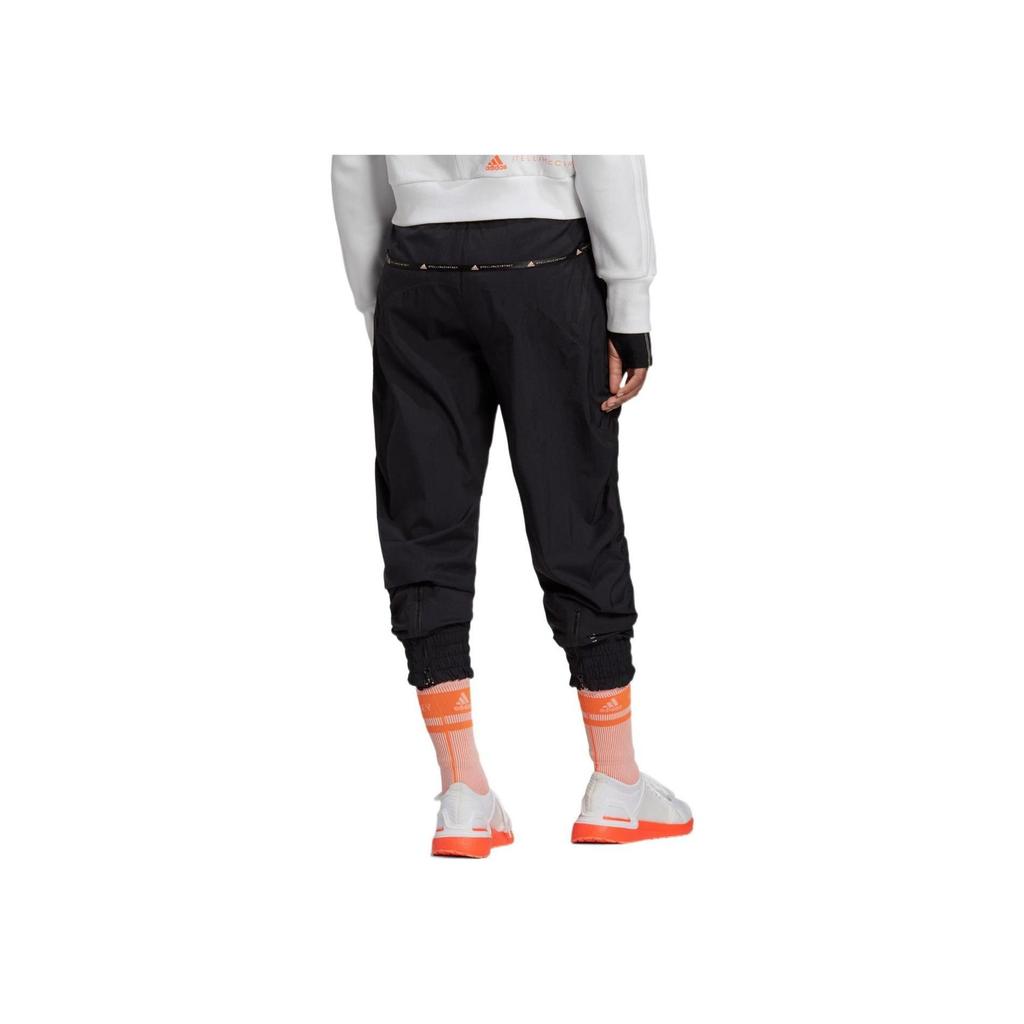 Adidas Solid Color Print Logo Casual Sports Pants Women Bottoms Black FU3985