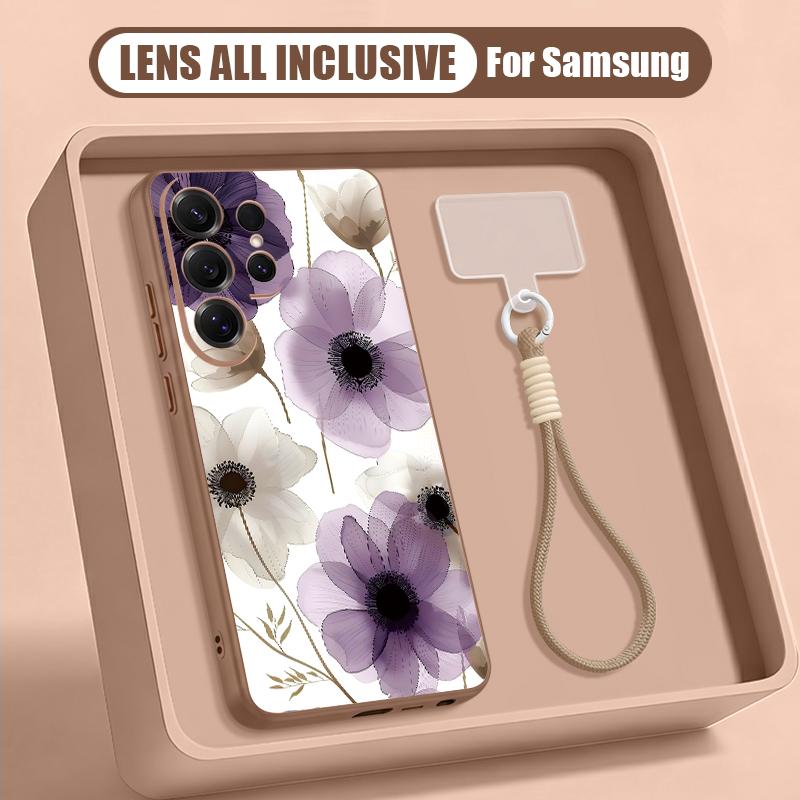 INS Watercolor Floral Case For Samsung S26 Ultra S25 FE S24 S24 Plus A57 A37 A17 A56 A36 A16 A55 A35 A15 A54 5G Hybrid Magnetic Matte Cover