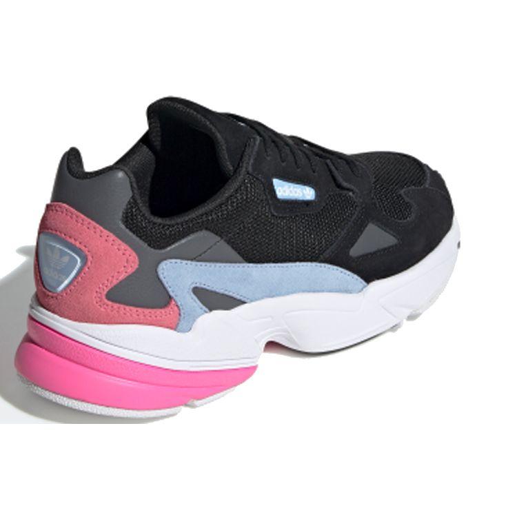 Adidas Originals Falcon Comfortable Daily Low-Top Lifestyle Shoes Women Sneaker Black Pink EG2864