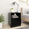 VidaXL Bedside Tables 2 Pcs Black 40x40x50 Cm Particleboard