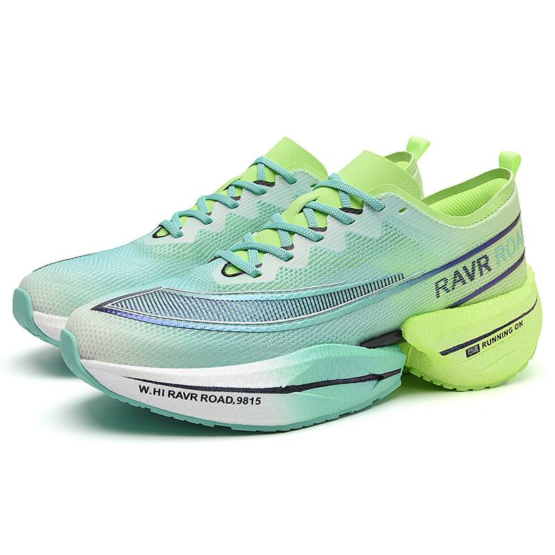 Carbon board running shoes men's flying power flying shadow summer mesh shock absorption couple Popcorn rebound sneakers
