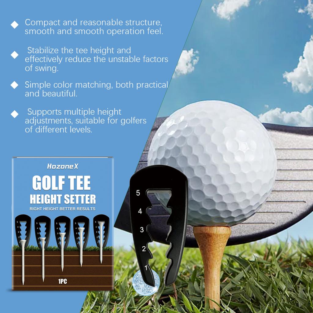 HOZONEX HZ-F01-0025-01 Plastic Golf Tee Height Setter Portable Practice Aid for Consistent Swings
