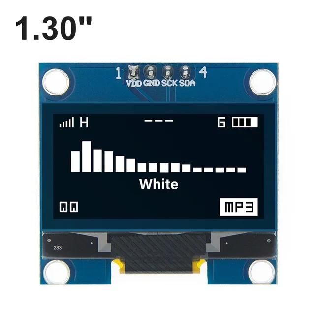 

1pcs 1.3 OLED Display Module White/Blue Color Drive Chip SH1106 128X64 1.3 inch OLED LCD LED IIC I2C Communicate For Arduino білий
