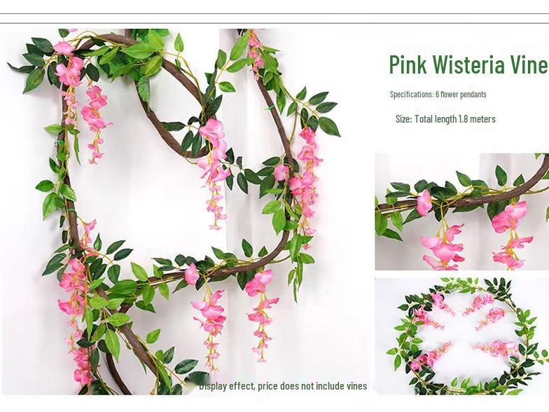 2-Meter Artificial Bamboo Leaf Garland - Green Hanging Rattan Vine for Decoration