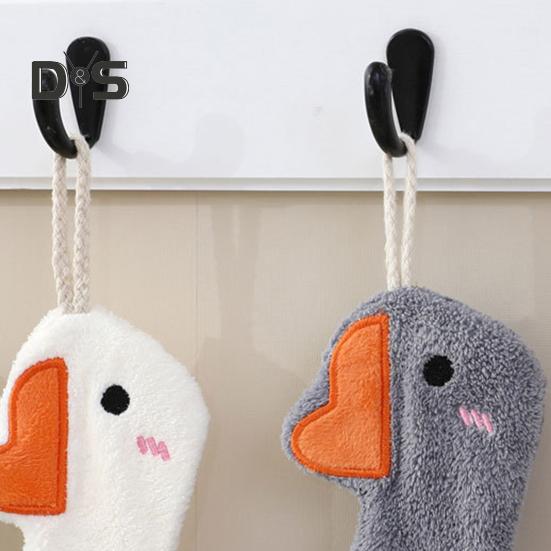 2 Pcs Goose Hand Towel Double Sided Coral Velvet Towel Absorbent Thickened Reusable Wipe Towel for Kitchen Bathroom Cleaning And Drying
