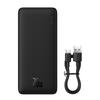 Powerbank 20000mAh Airpow 20W met USBA USBC kabel 50cm zwart
