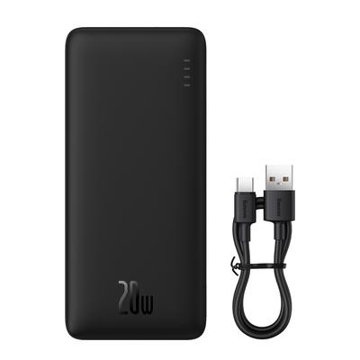 Powerbank 20000mAh Airpow 20W with USBA USBC Cable 50cm Black