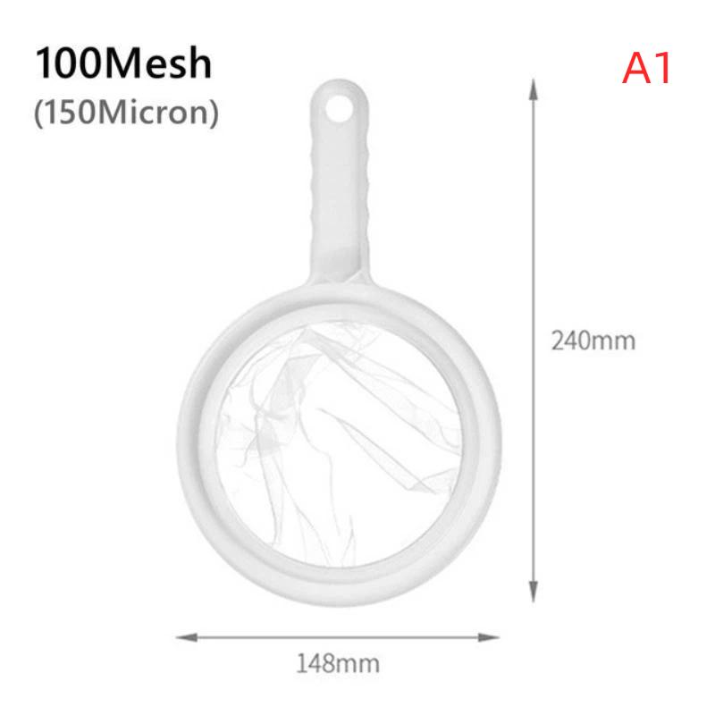 1Pcs Fine Mesh Food Strainer With Handle And Effective Residue Filtration For Homemade Soy Milk Juice Oat Milk Home Kitchen Use
