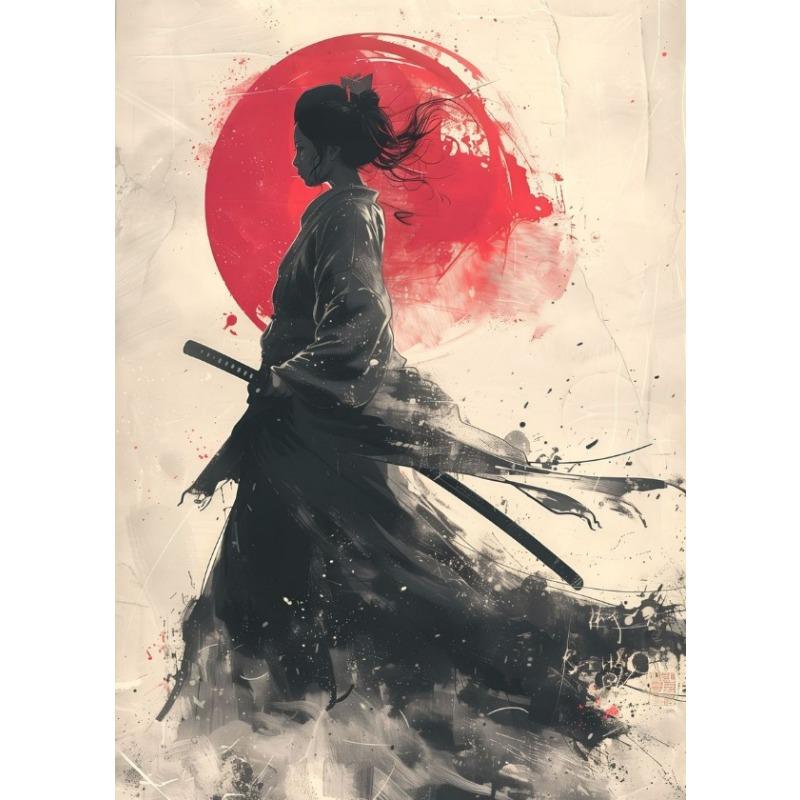 

Японский пейзаж Самурай Гейша Бонсай Ворота Тории Сакура Искусство Плакат Картина на холсте Настенная печать Картина для комнаты Домашний декор 21cm×30cm NoFrame